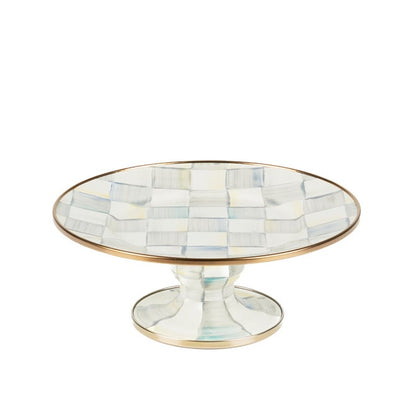 Sterling Check Mini Pedestal Platter