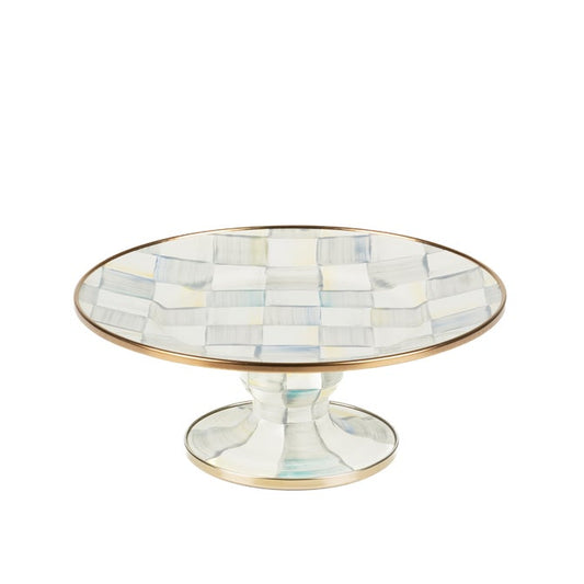 Sterling Check Mini Pedestal Platter