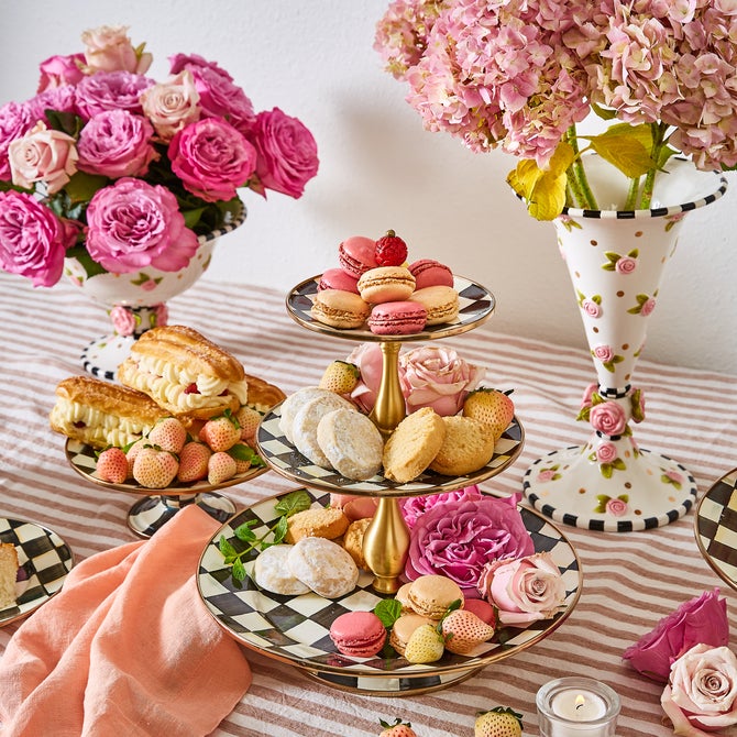 Courtly Check Three Tier Sweet Stand