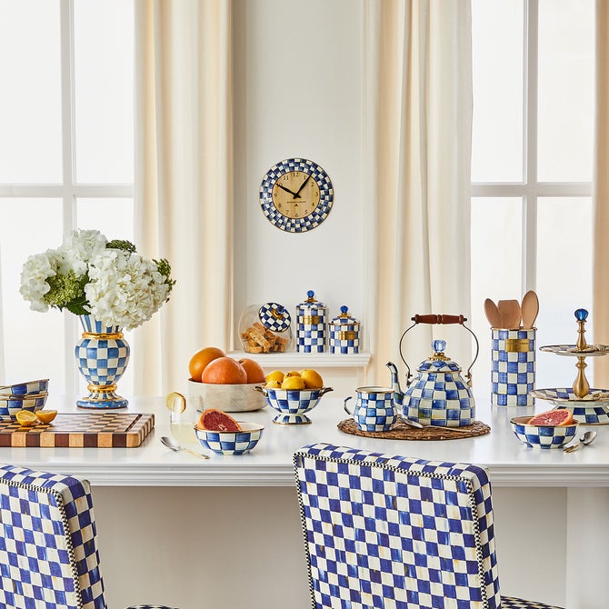 Royal Check Utensil Holder