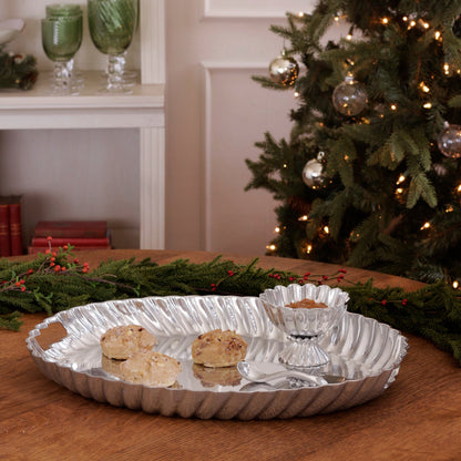VINTAGE Swirl Oval Tray with Handles