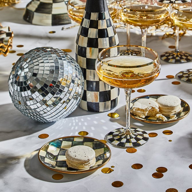 Courtly Check Appetizer Plates, Set of 4