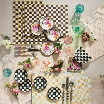 Courtly Check Appetizer Plates, Set of 4