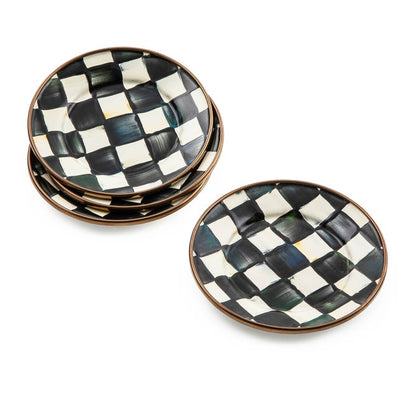 Courtly Check Appetizer Plates, Set of 4