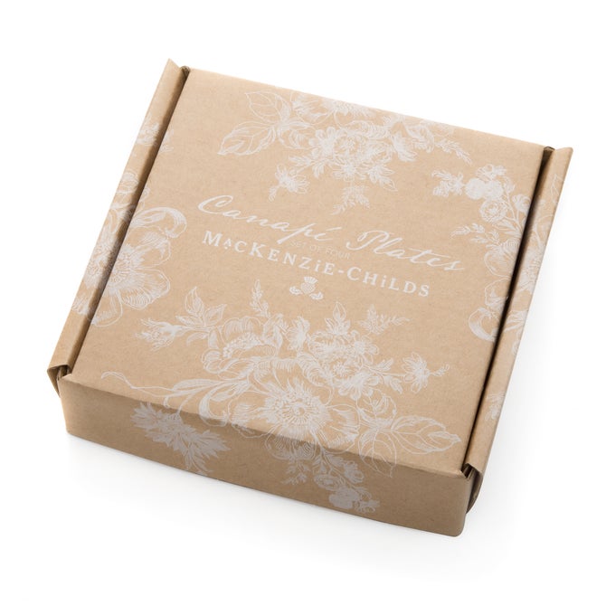 Emerald Check Appetizer Plates, Set of 4