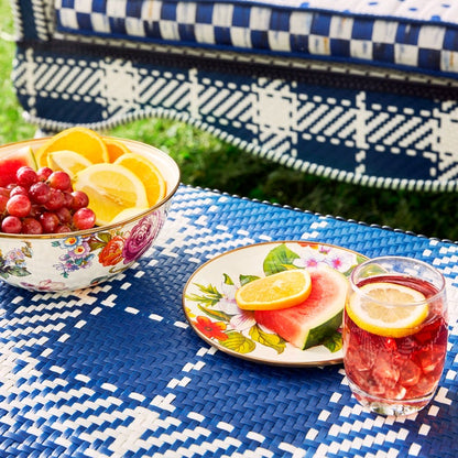 White Flower Market Appetizer Plates, Set of 4