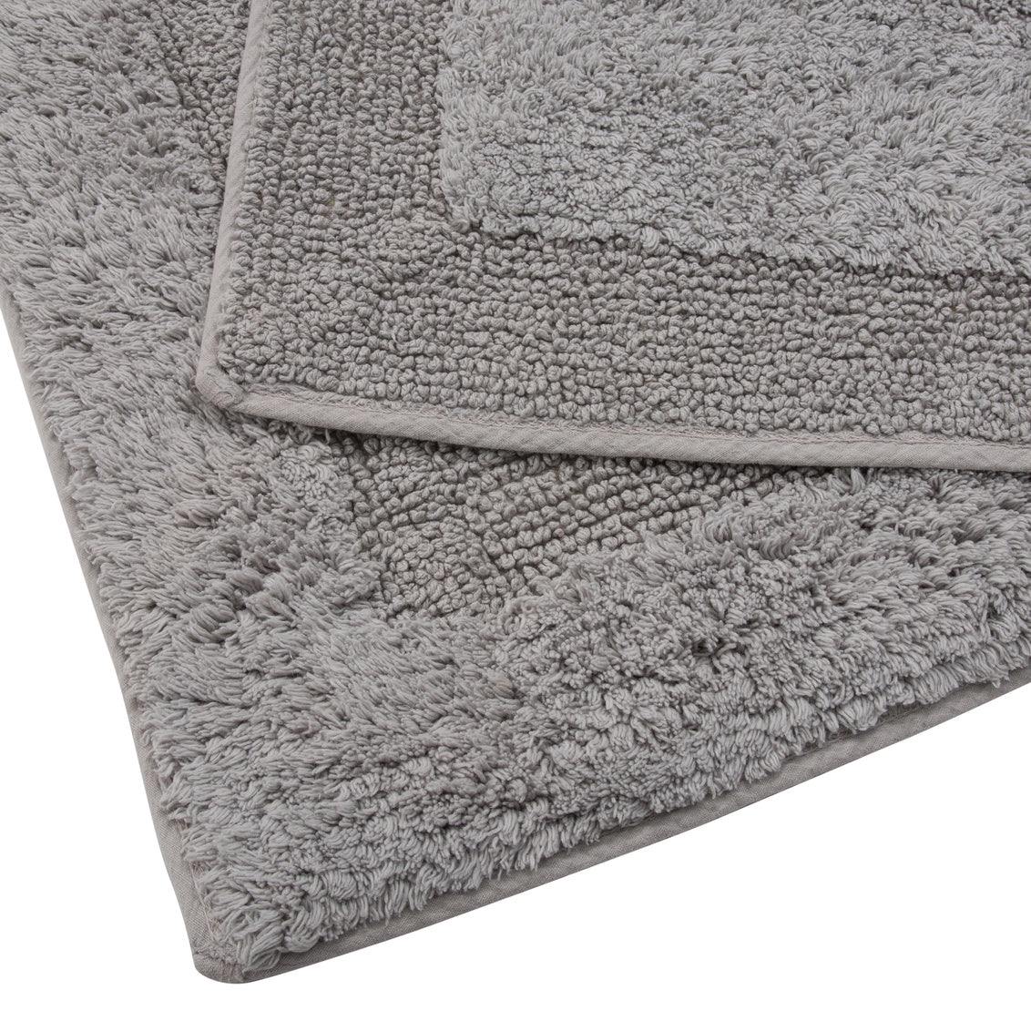 Brighton Bath Mat - Set of 2 100% COTTON - Grey