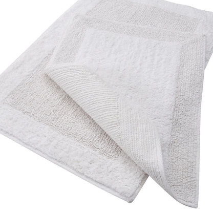Brighton Bath Mat - Set of 2 100% COTTON - White