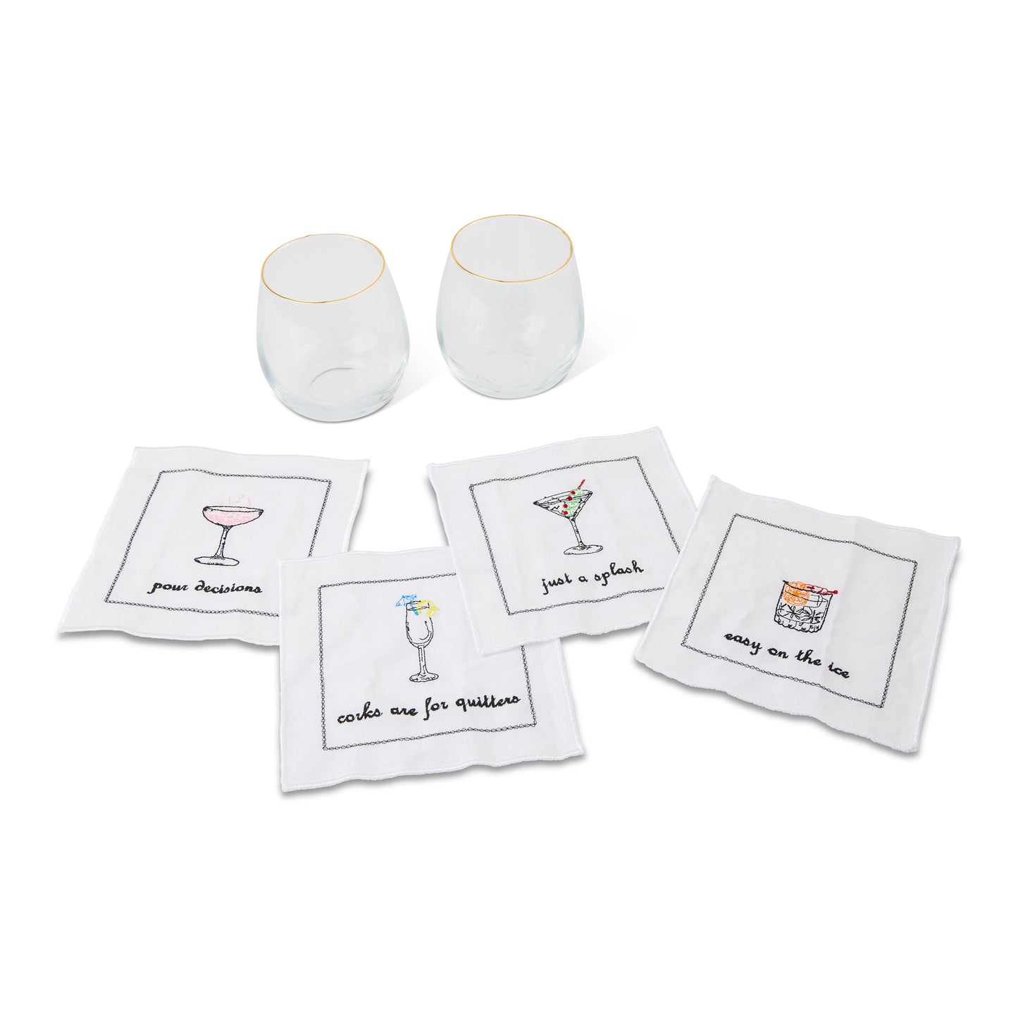 16oz Wine And Napkin Set