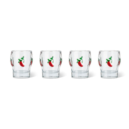 4Pk 2oz Icon Shot Glasses Pepper