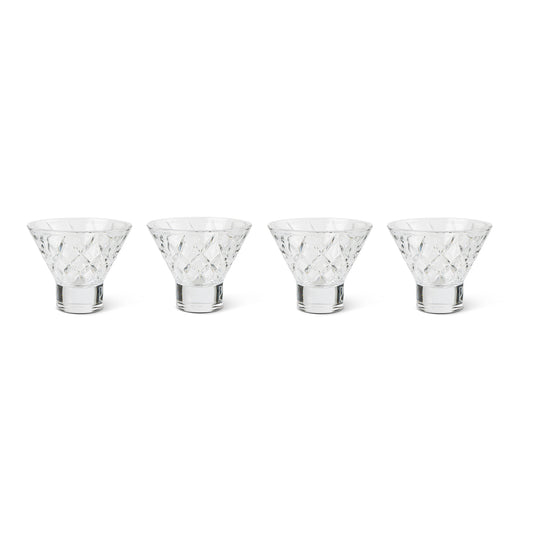 4Pk 6.8oz Cut Martini Clear