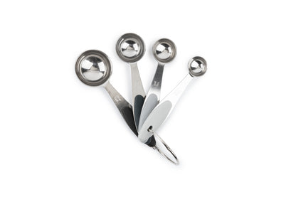 4Pc Stainless Steel Silicone Measuring Spoon