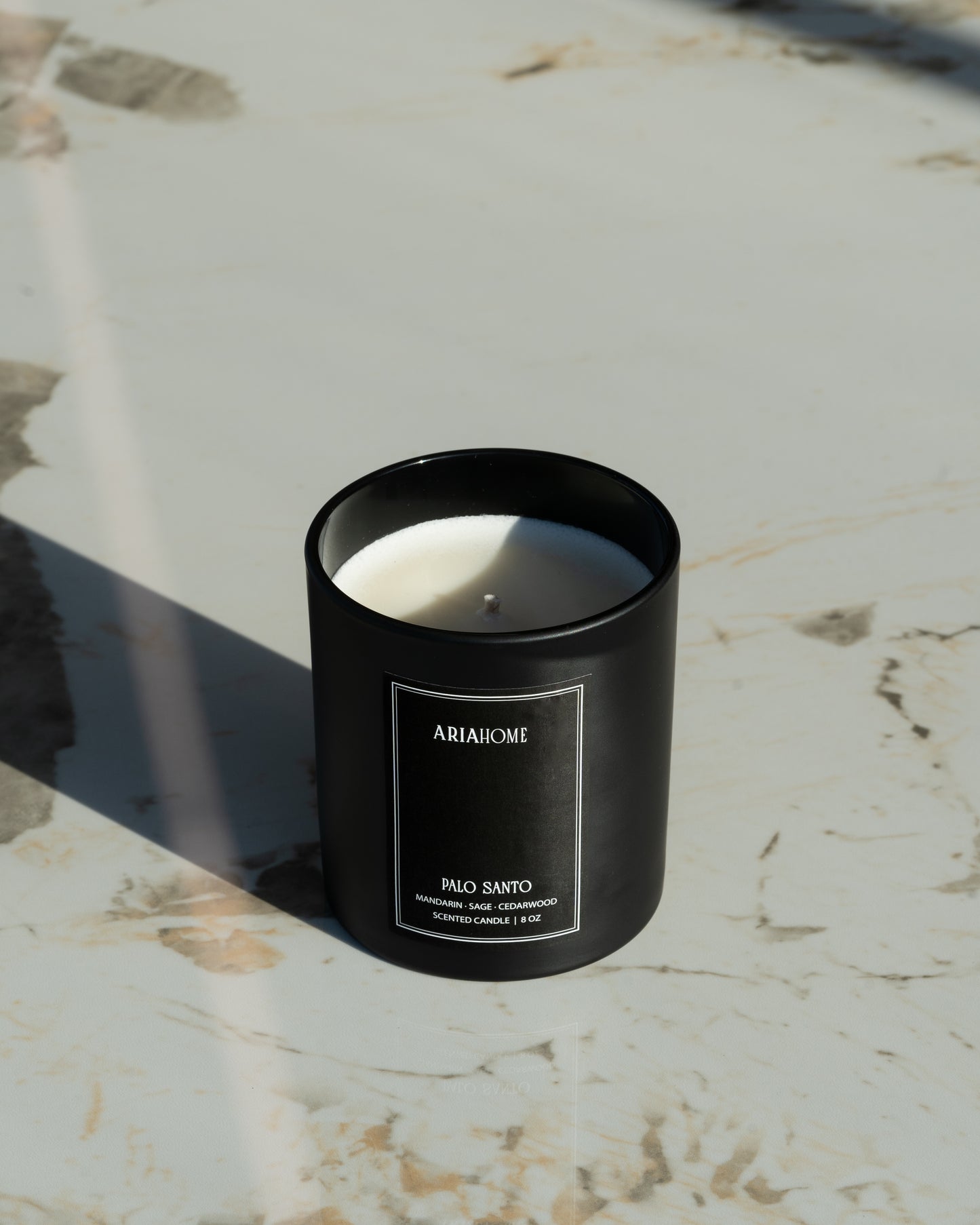 Matte Black Candle with Magnetic Box - Palo Santo