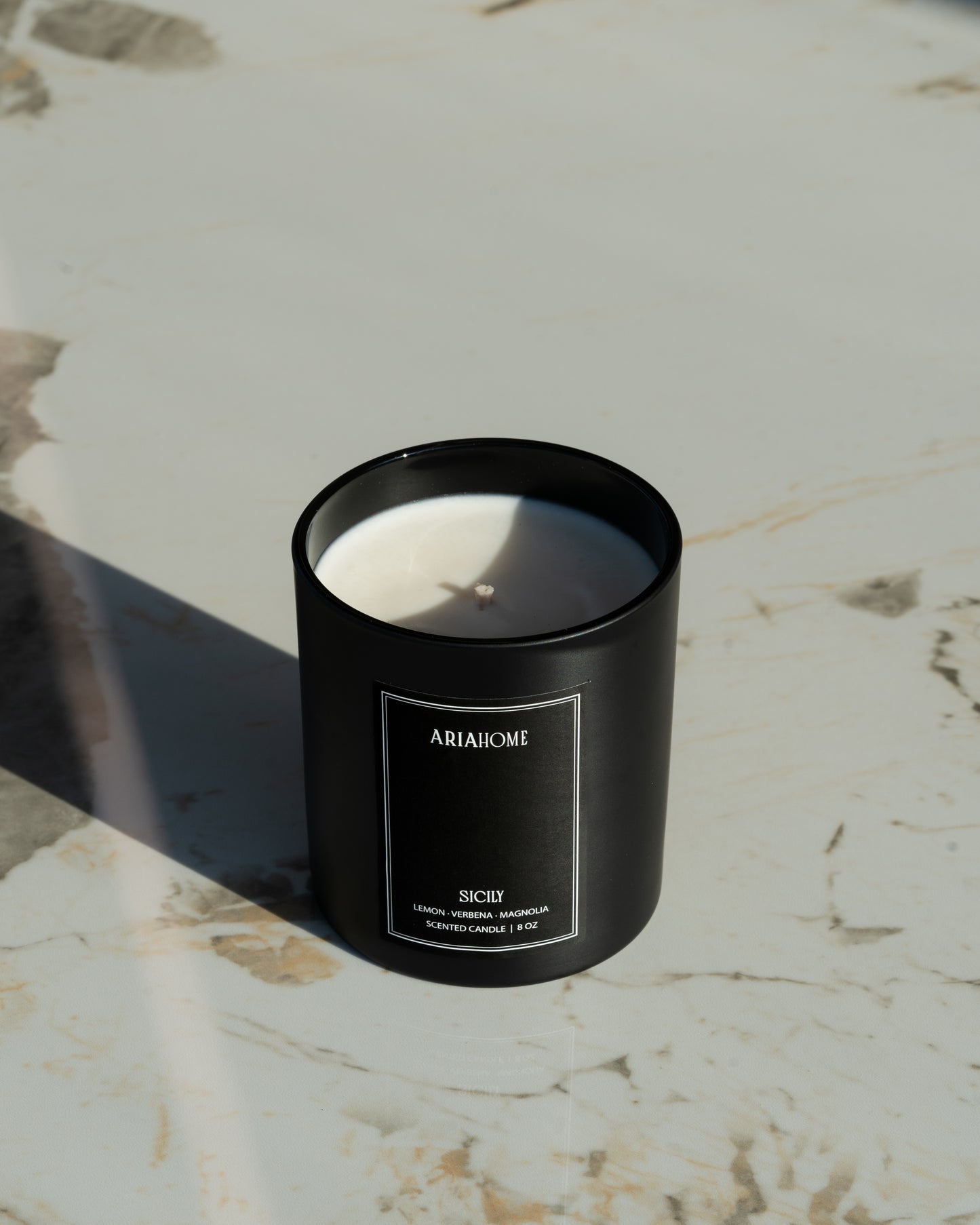 Matte Black Candle with Magnetic Box - Sicily