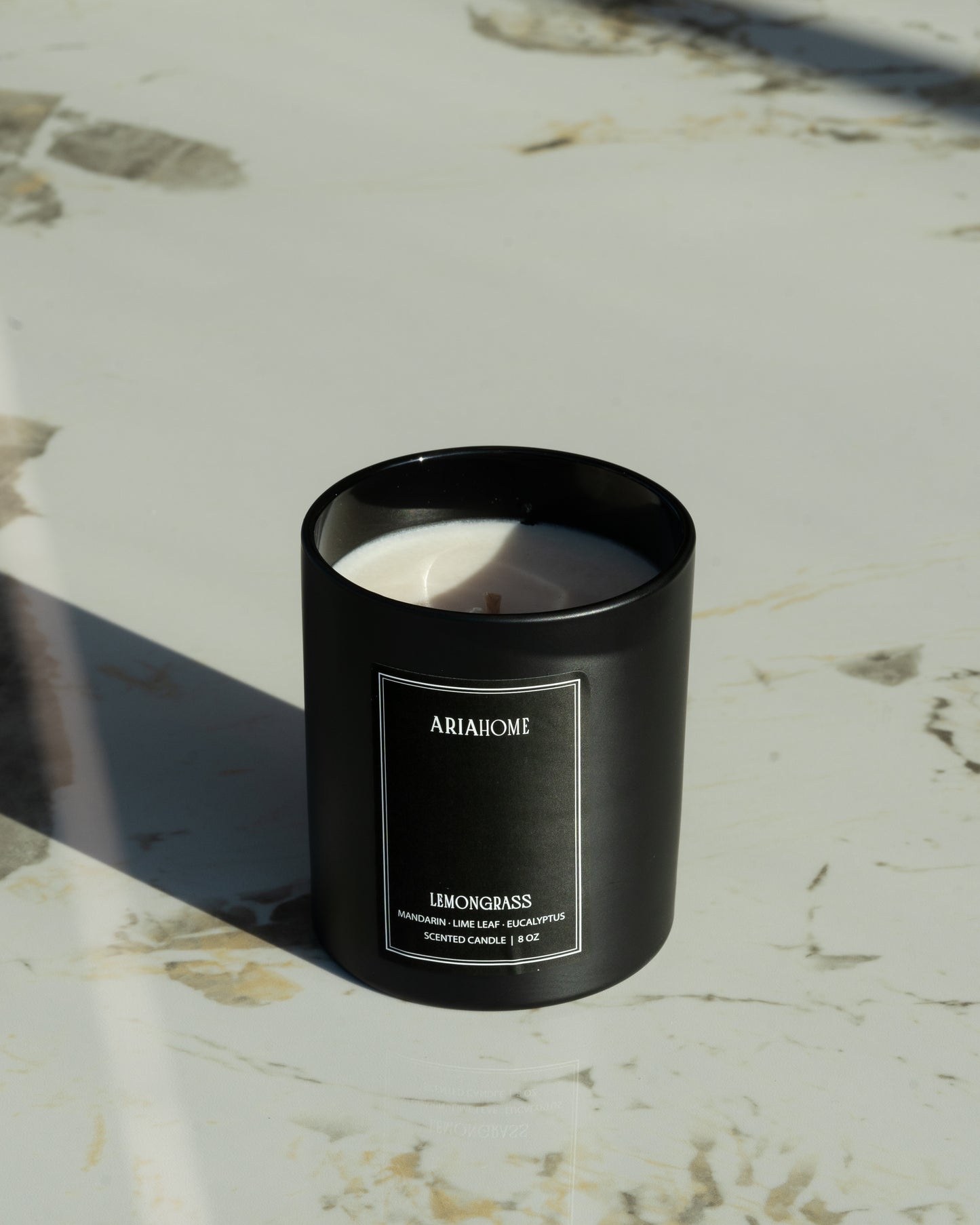 Matte Black Candle with Magnetic Box - Lemongrass