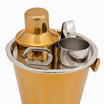 Apartment Bartender Gold 5 Piece Bar Tool Set