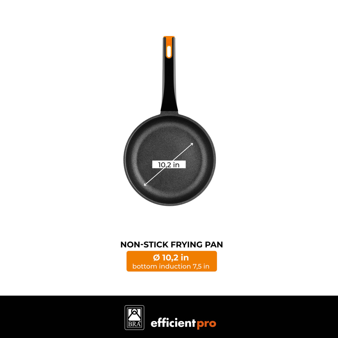 Efficient Pro Cast Aluminum Nonstick Frying Skillet 26 cm