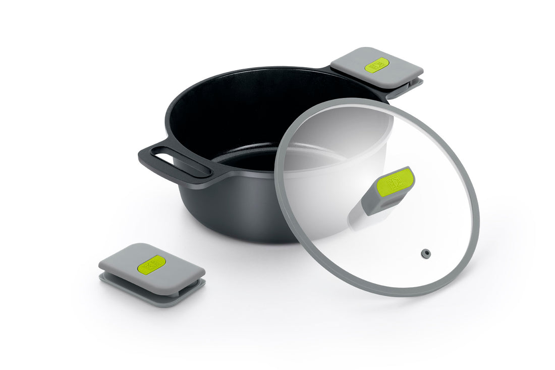 Life Ceramic Nonstick Stock Pot with Glass Lid 24 cm, 4.0 L