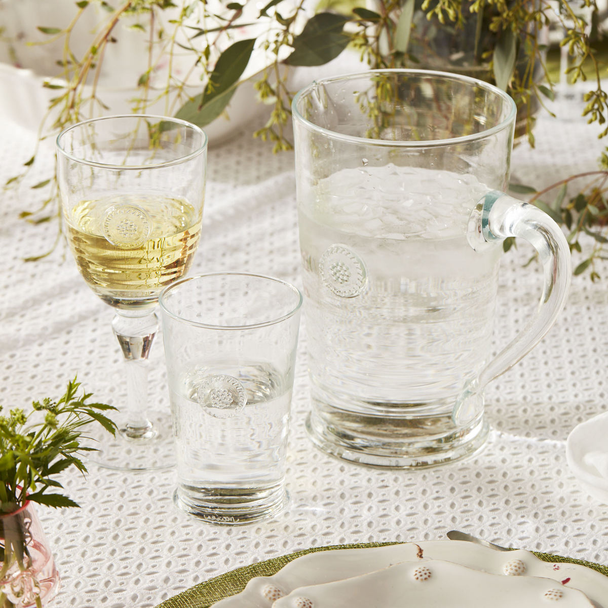 Berry & Thread Glass Pitcher