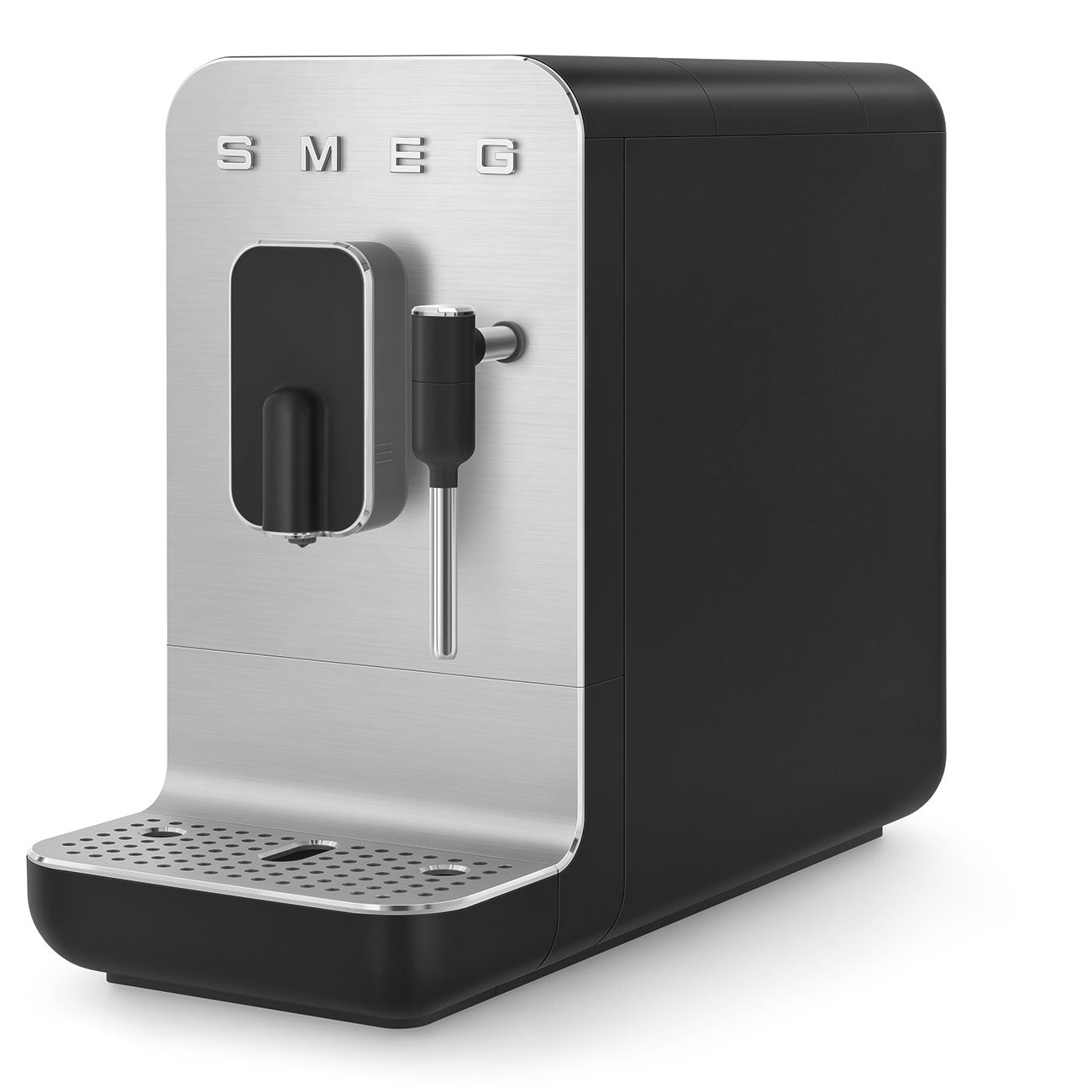 Retro-Style Automatic Coffee Machine with Steamer - Black