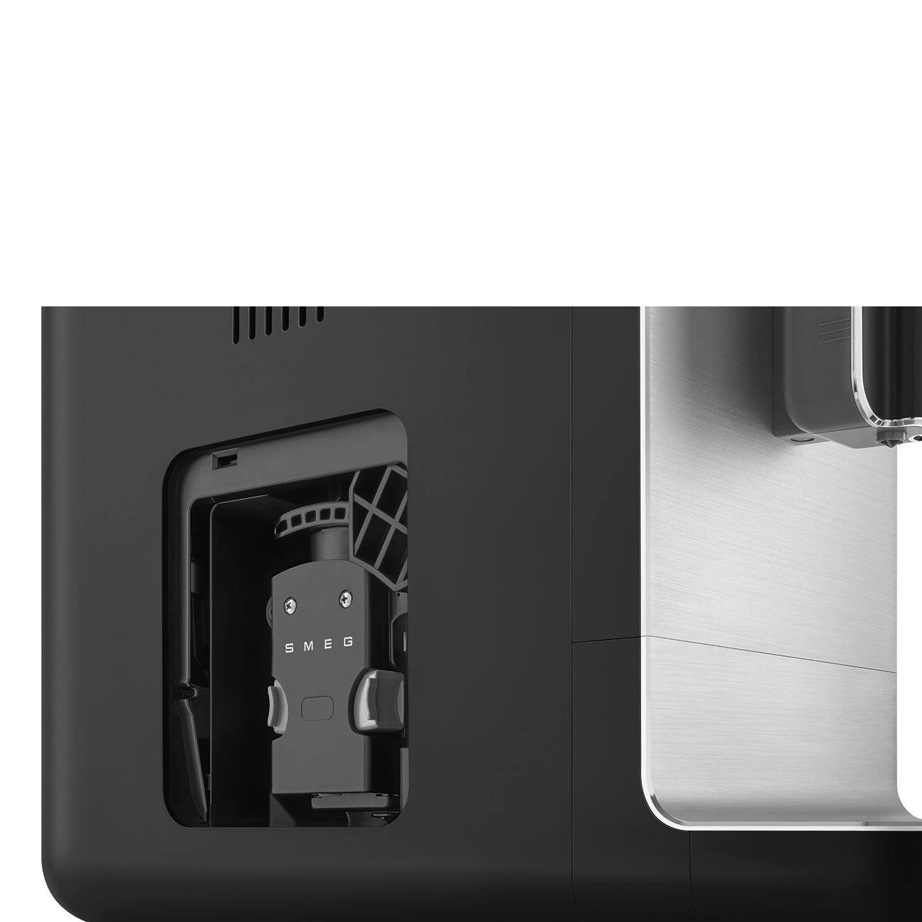 Retro-Style Automatic Coffee Machine with Steamer - Black