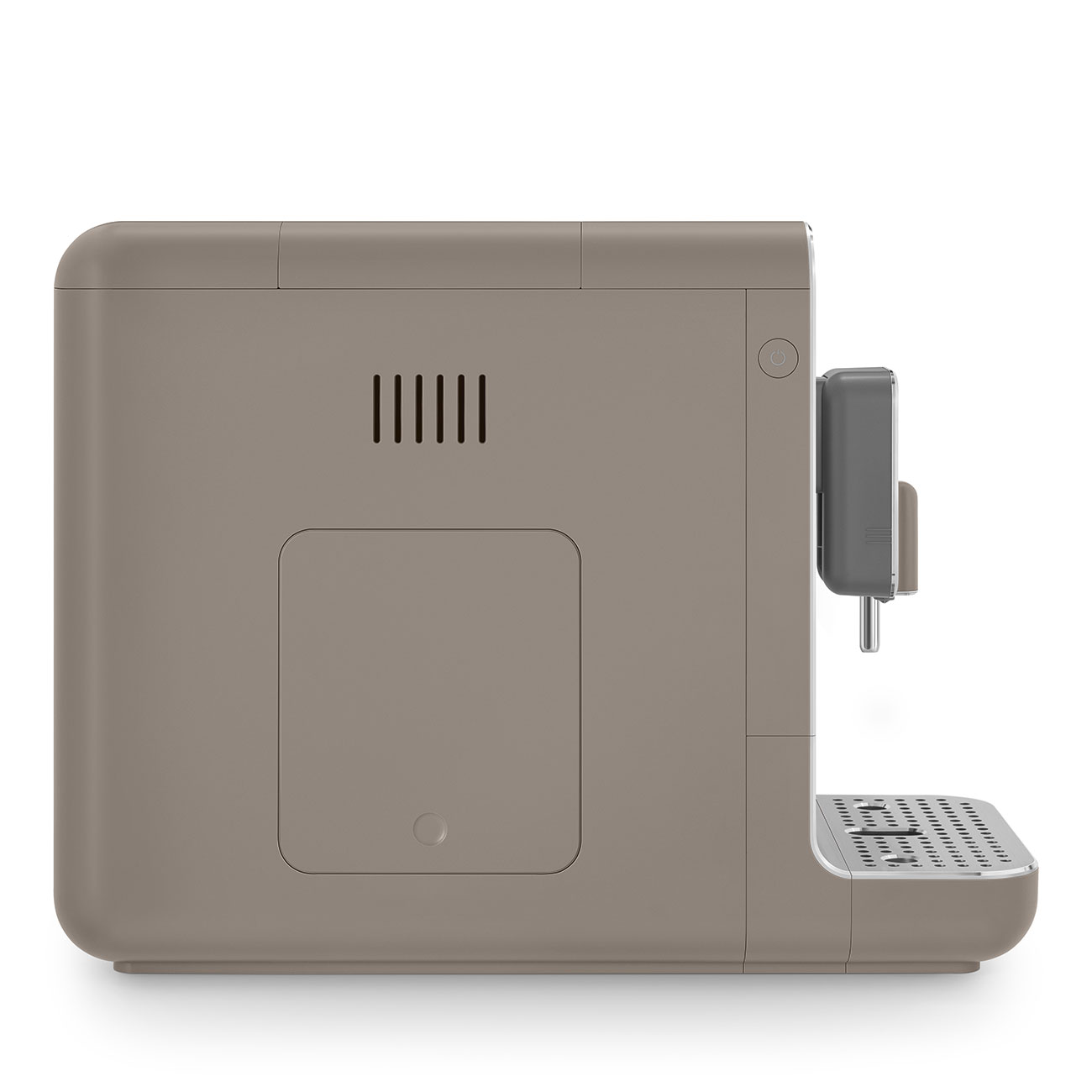 Retro-Style Automatic Coffee Machine with Steamer - Taupe