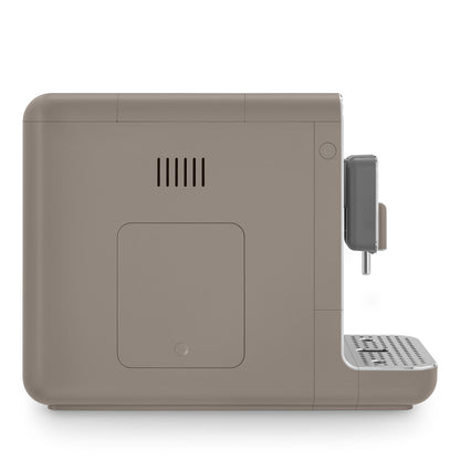 Retro-Style Automatic Coffee Machine with Steamer - Taupe