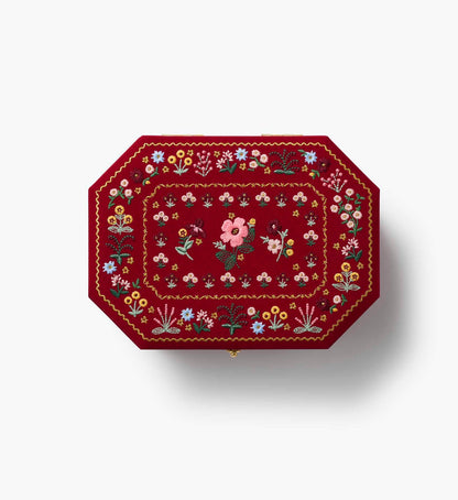 Gemma Embroidered Jewelry Box