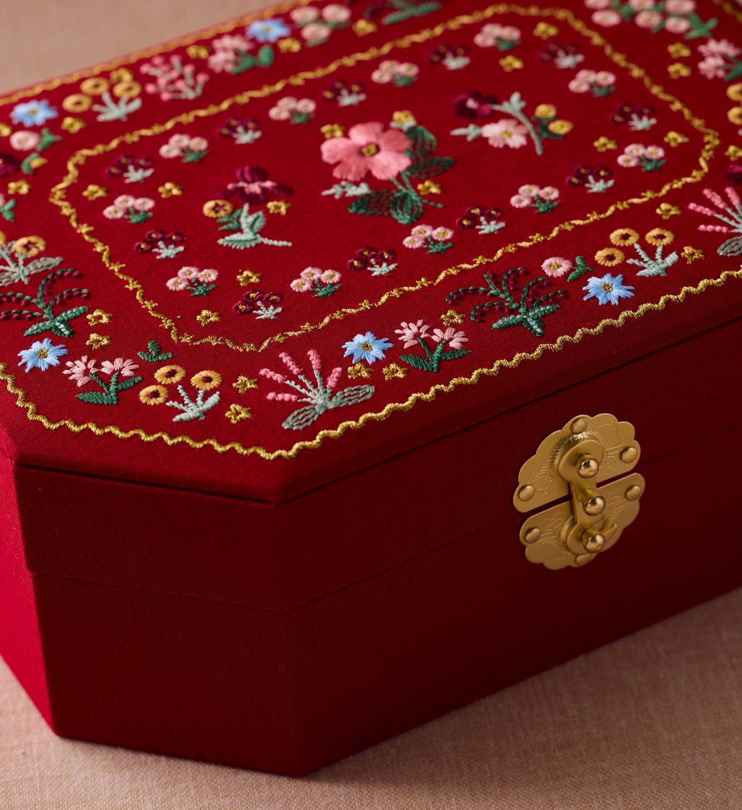 Gemma Embroidered Jewelry Box