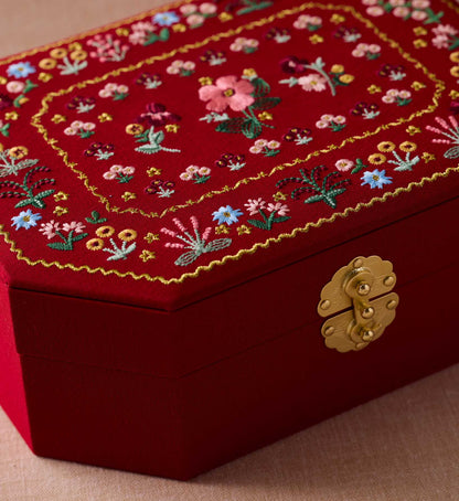 Gemma Embroidered Jewelry Box