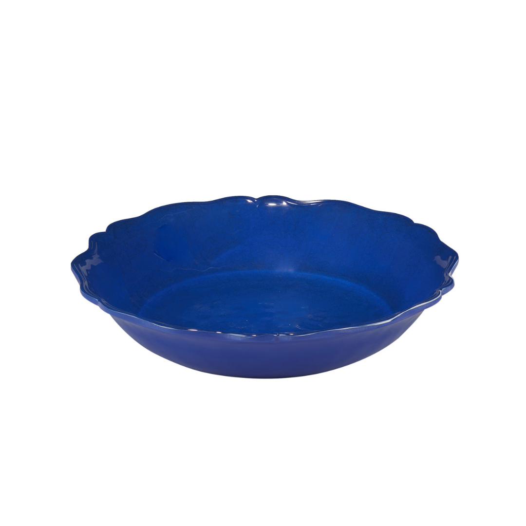 Blue Crackle Melamine Blue Large Serving Bowl 13.75IN X 2.75in