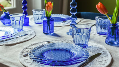 Le Picardie® Marine Blue Glass Dessert Plate 8.125" - Set of 6