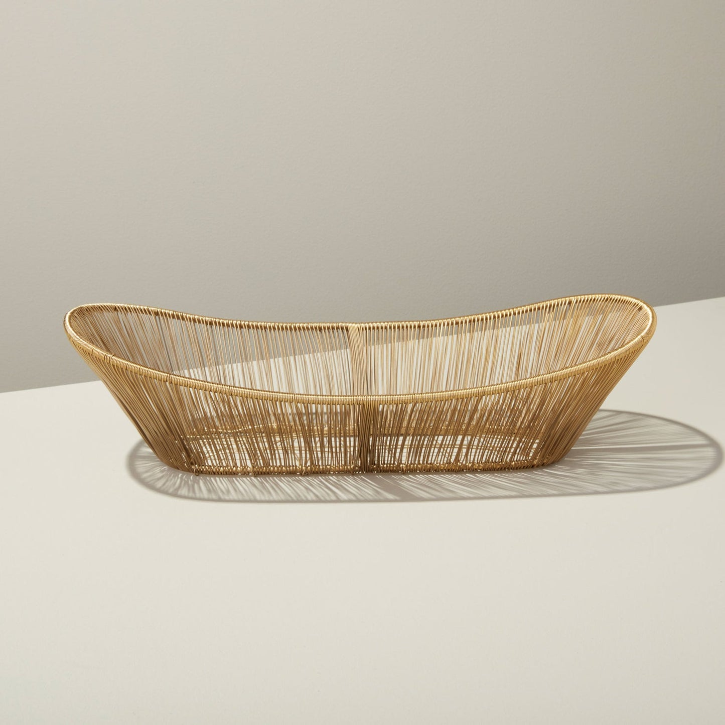 Gold Rhythm Wire Oval Basket