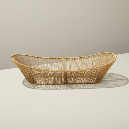 Gold Rhythm Wire Oval Basket