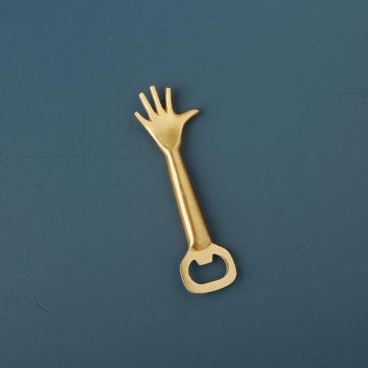 Gold Whimsical Bottle Opener, Hand