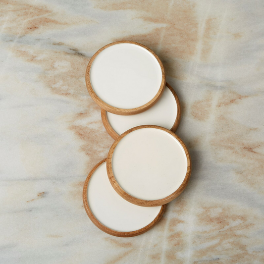 Madras Curva Round Coasters, Set of 4