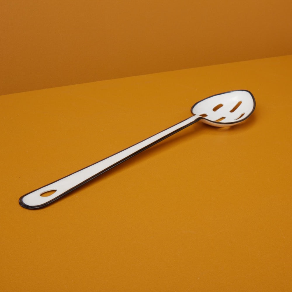 Harlow Slotted Spoon, White