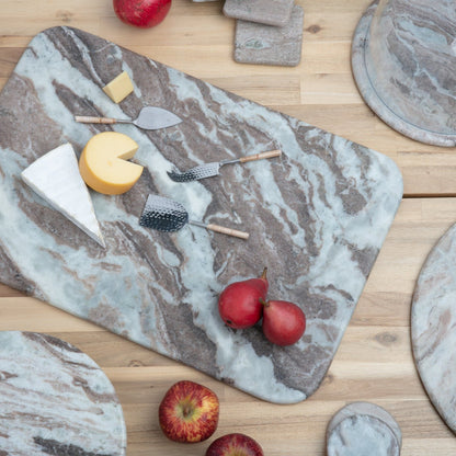 Waterfall Marble Square Coasters, Set of 4