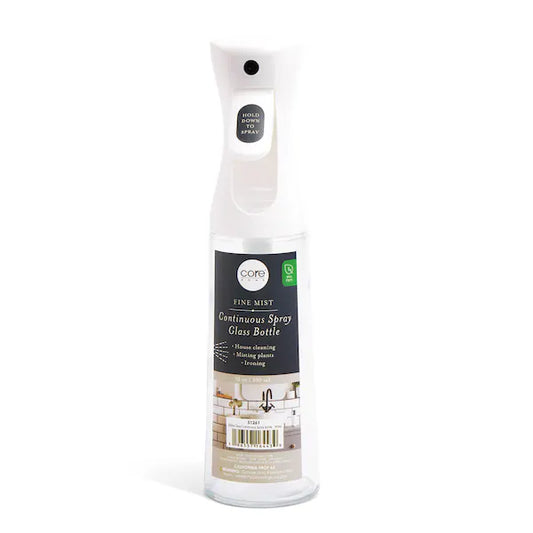 300ml Glass Continuous Spray Bottle - White