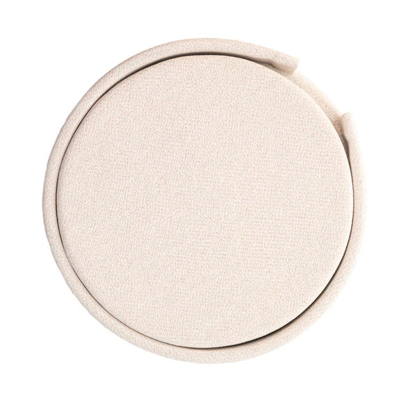 Set of 4 Round Coaster Set with Box - Denim White