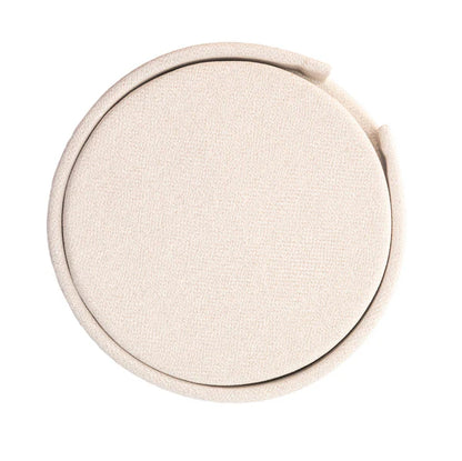 Set of 4 Round Coaster Set with Box - Denim White