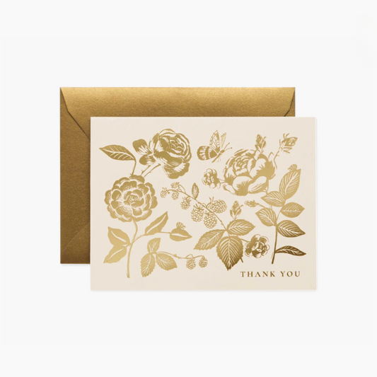 English Rose Thank You Card