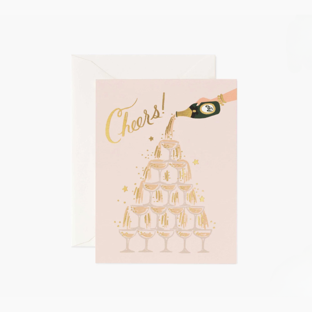 Champagne Tower Cheers Card