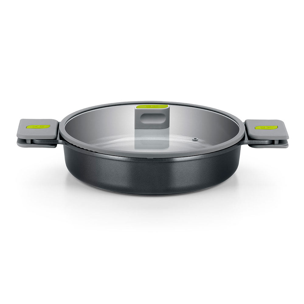 Life Ceramic Nonstick Dual Handled Sauté Pan with Glass Lid 28 cm, 3.1 L