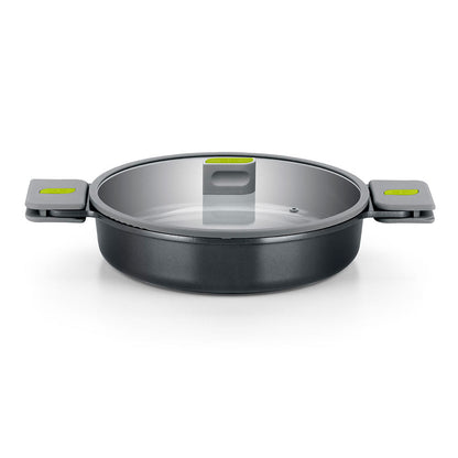 Life Ceramic Nonstick Dual Handled Sauté Pan with Glass Lid 28 cm, 3.1 L