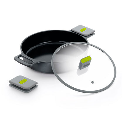 Life Ceramic Nonstick Dual Handled Sauté Pan with Glass Lid 28 cm, 3.1 L