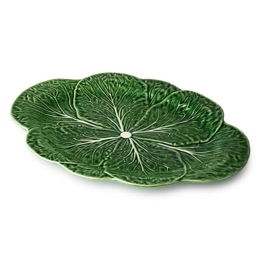 Le Jardin Cabbage 3-D Oval Platter 17 x 12.5 in