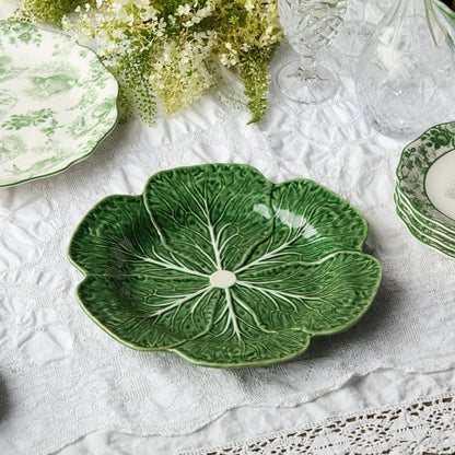 Le Jardin Cabbage 3-D Round Platter 13 in