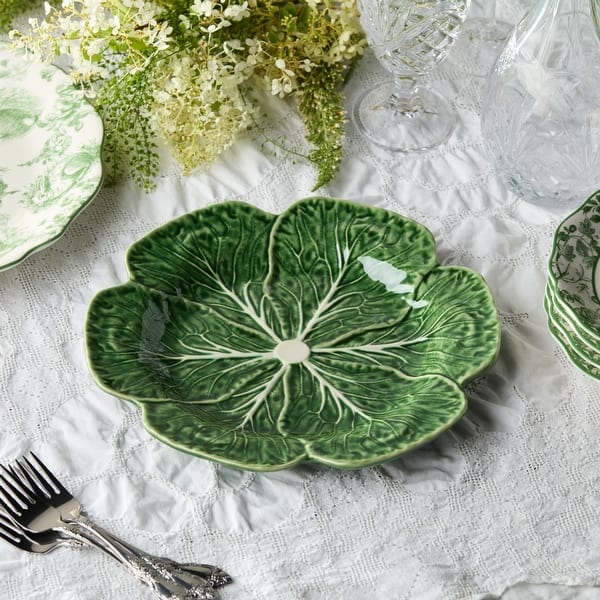 Le Jardin Cabbage 3-D Round Platter 13 in