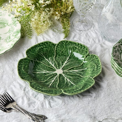 Le Jardin Cabbage 3-D Round Platter 13 in